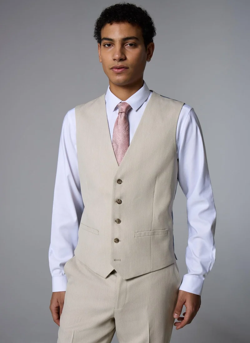 ماتلان Taylor & Wright Stone Fairmont Texture Suit Waistcoat